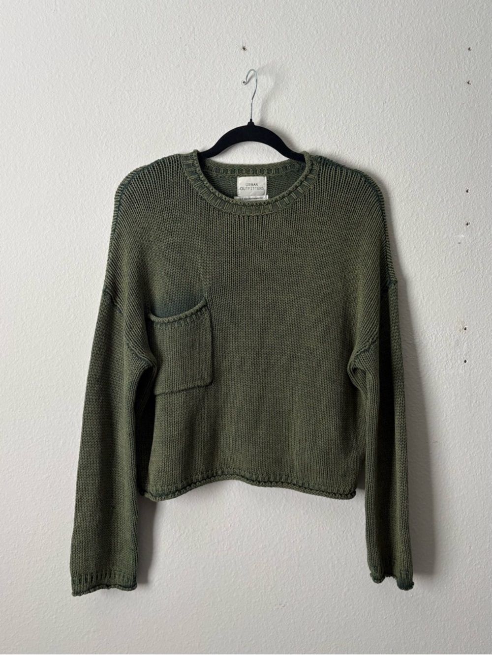 Urban Outfitters Leona Slouchy Pocket Jumper in Green - Picture 3 of 7